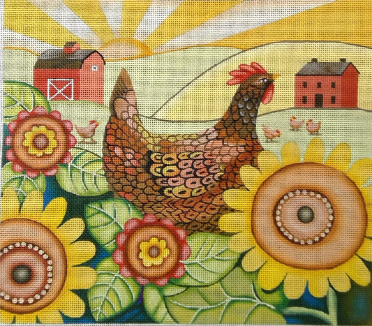 Love You More Farmers Sunrise Needlepoint Canvas