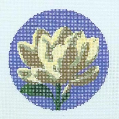 Lucky Lotus Flowers of the 50 States - Louisiana and Mississippi Magnolia Needlepoint Canvas