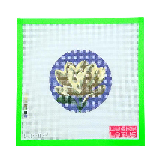 Lucky Lotus Flowers of the 50 States - Louisiana and Mississippi Magnolia Needlepoint Canvas