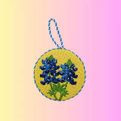 Lucky Lotus Flowers of the 50 States - Texas Bluebonnet Needlepoint Canvas