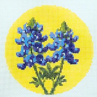 Lucky Lotus Flowers of the 50 States - Texas Bluebonnet Needlepoint Canvas