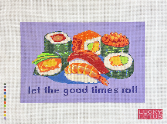 Lucky Lotus Needlepoint Let The Good Times Roll Needlepoint Canvas