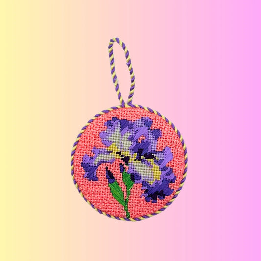 Lucky Lotus Flowers of the 50 States - Tennessee Iris Needlepoint Canvas