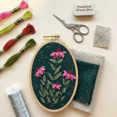 M Creative J 3D Stumpwork Coneflowers Embroidery Kit