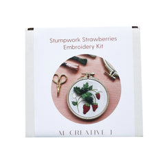 M Creative J 3D Stumpwork Strawberries Embroidery Kit