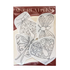 M Creative J Moths Embroidery Peel Stick & Stitch Patterns