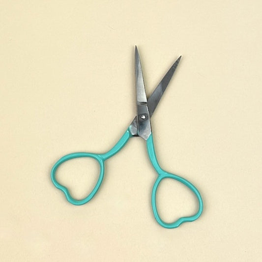 Matryoshka Doll Shop Heart Scissors - Teal