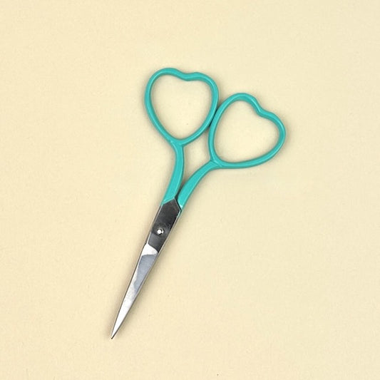 Matryoshka Doll Shop Heart Scissors - Teal