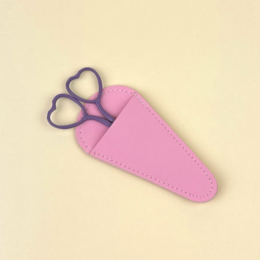 Matryoshka Doll Shop Vegan Leather Scissor Case - Pink