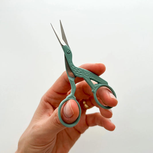 Matryoshka Doll Shop Stork Scissors - Teal