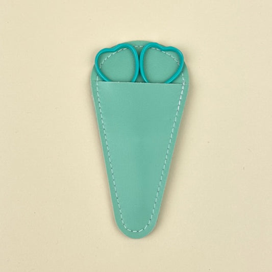 Matryoshka Doll Shop Vegan Leather Scissor Case - Mint