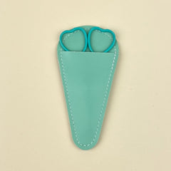 Matryoshka Doll Shop Vegan Leather Scissor Case - Mint
