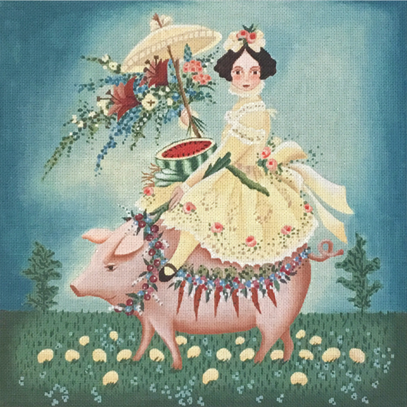 Melissa Shirley Designs Piggyback Needlepoint Canvas