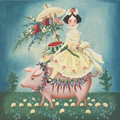 Melissa Shirley Designs John Johannsen Piggyback Needlepoint Canvas