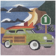 Melissa Prince Designs Travel Coaster Southern California Needlepoint Canvas