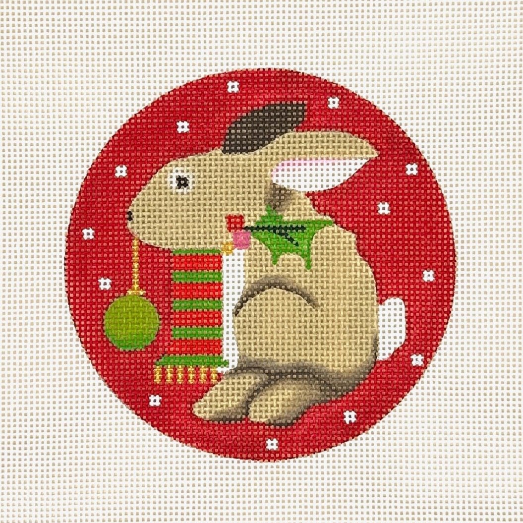 Melissa Shirley Designs Christmas Rabbit Needlepoint Canvas