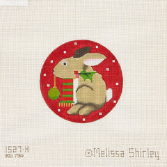 Melissa Shirley Designs Christmas Rabbit Needlepoint Canvas