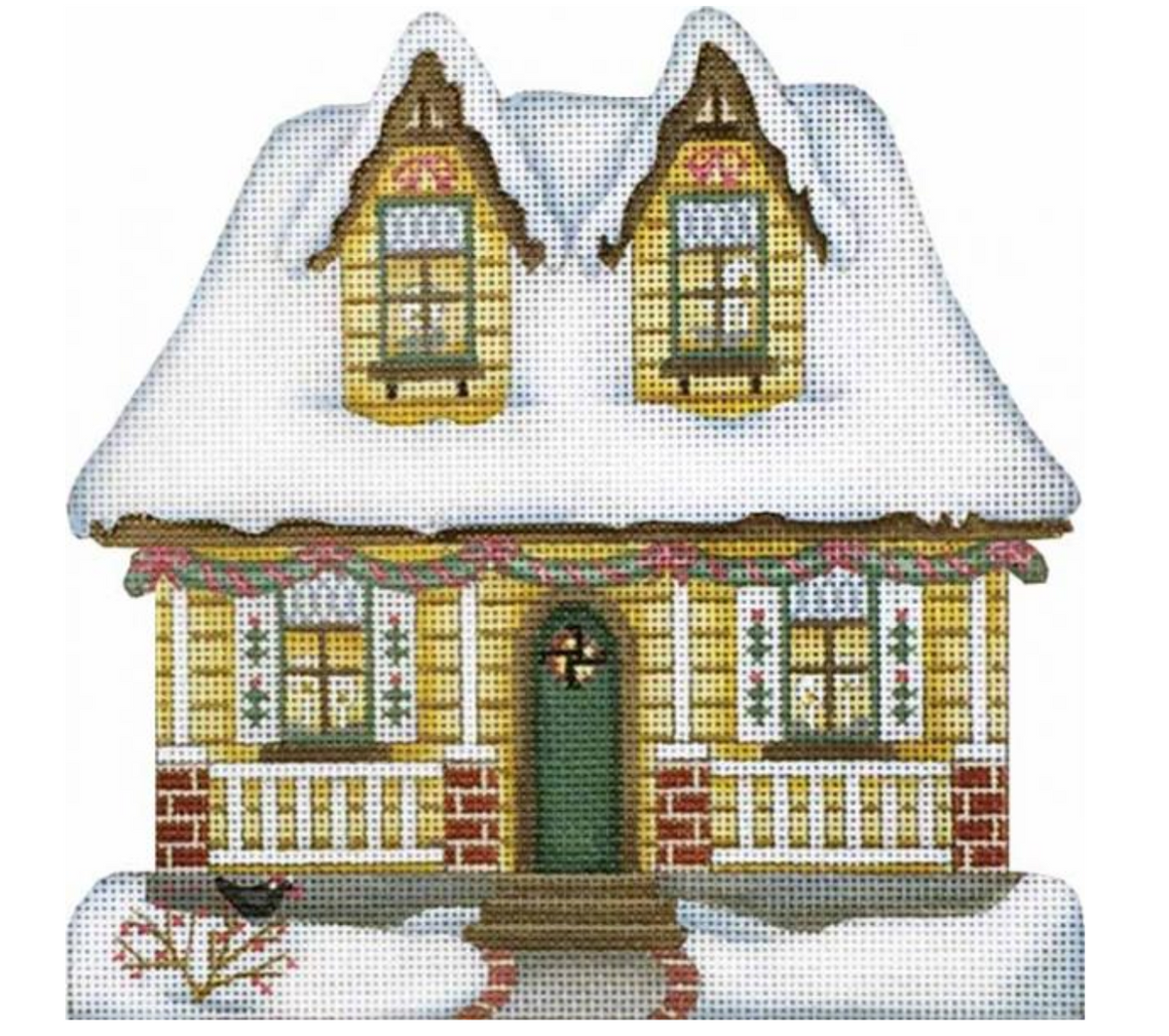 Melissa Shirley Designs Debbie Mumm Yellow House Needlepoint Canvas