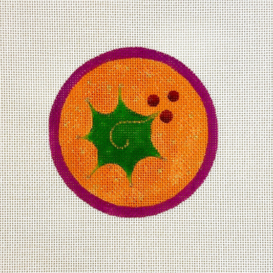 Melissa Shirley Designs Holly Ornament Needlepoint Canvas
