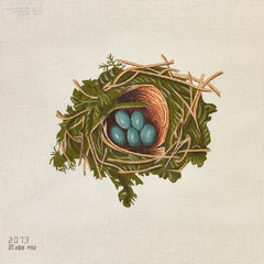 Melissa Shirley Designs Nest with Blue Eggs Needlepoint Canvas