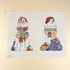 Melissa Shirley Designs Two Sided Santa with Sweets Needlepoint Canvas