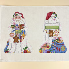 Melissa Shirley Designs Two Sided Santa with Sweets Needlepoint Canvas