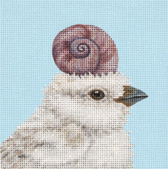 Melissa Shirley Designs Vicki Sawyer Pippa Chick With Shell Needlepoint Canvas
