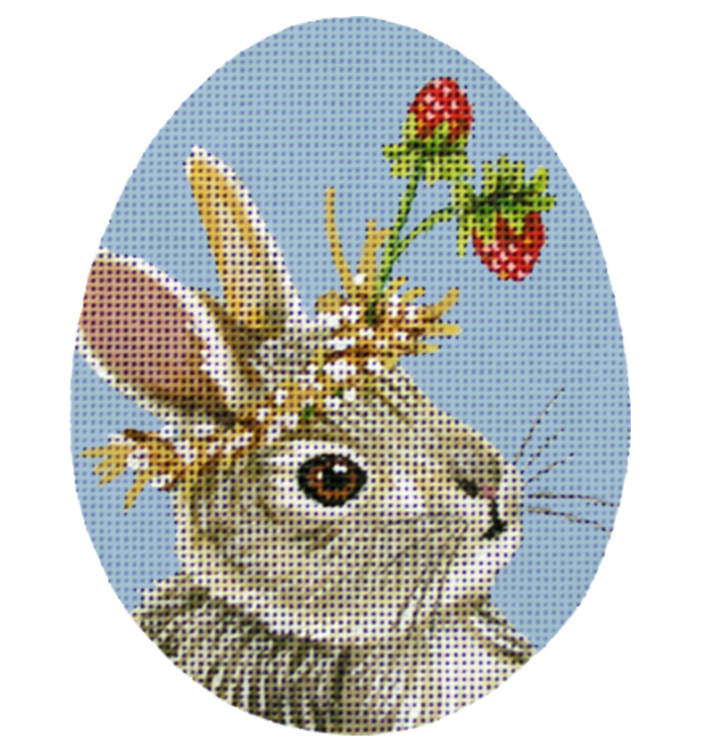 Melissa Shirley Designs Vicki Sawyer Strawberry Bonnie Bunny Needlepoint Canvas