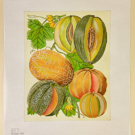 Melissa Shirley Designs Vintage Melons Needlepoint Canvas