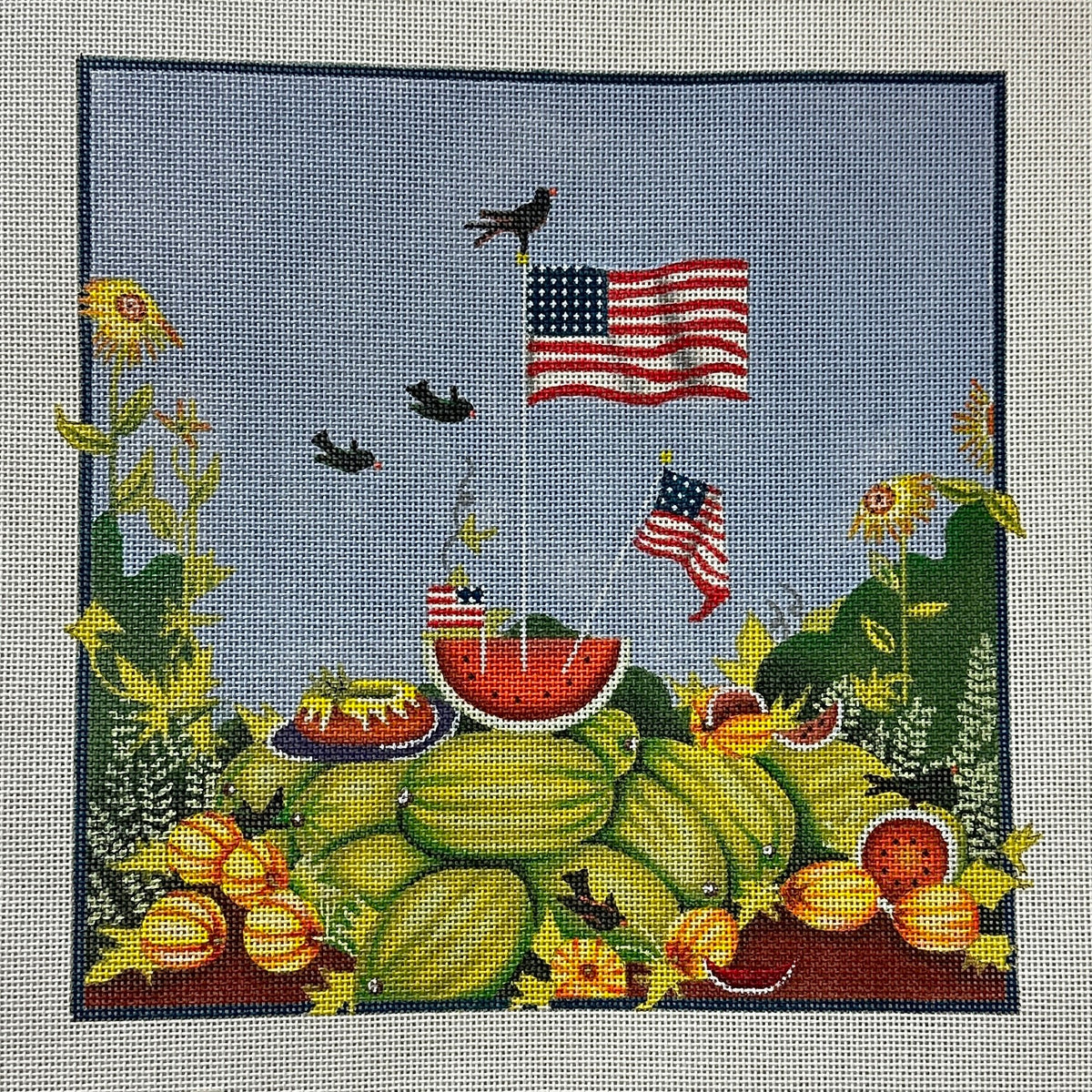 Melissa Shirley Mary Lake Thompson Garden of Watermelons Needlepoint Canvas