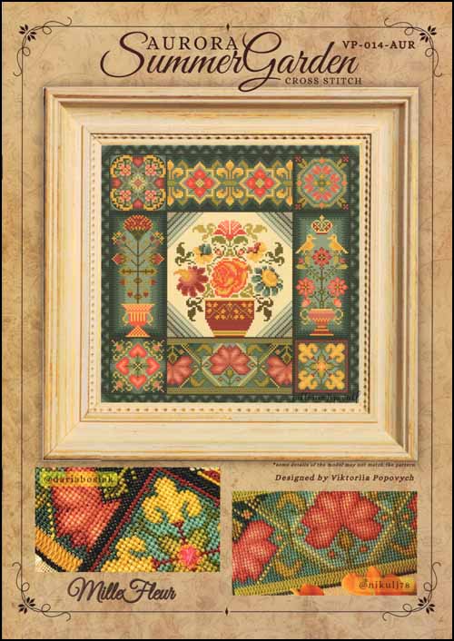 Mille Fleur Saurora Summer Garden Cross Stitch Pattern
