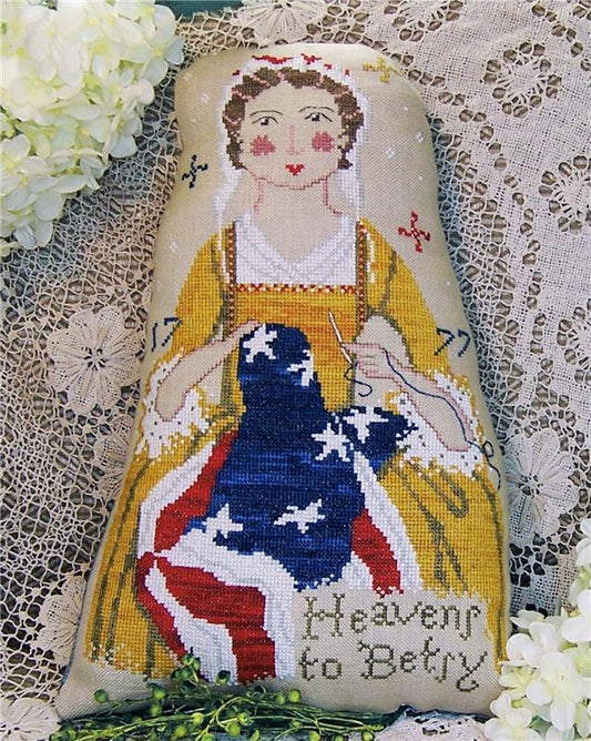 Miss Prim Betsy Ross Cross Stitch Pattern