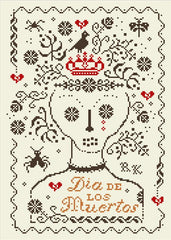 Miss Prim Dia De Los Muertos Cross Stitch Pattern