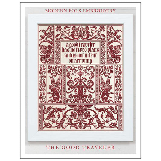 Modern Folk Embroidery The Good Traveler Cross Stitch Pattern