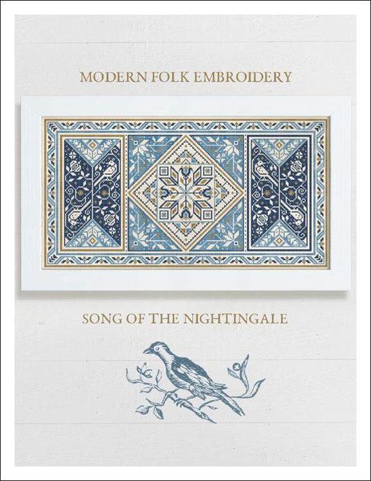 Modern Folk Embroidery Song of the Nightingale Cross Stitch Pattern