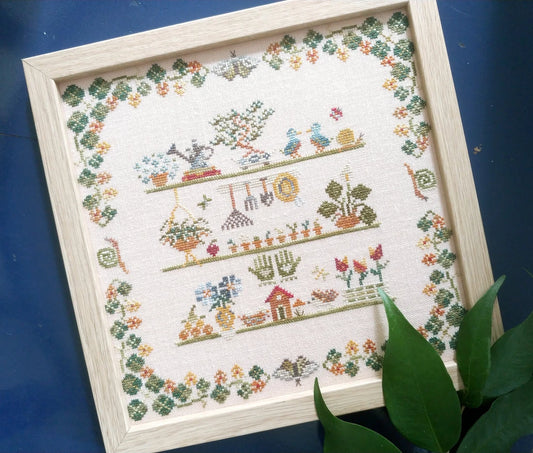 Mojo Stitches In The Greenhouse Cross Stitch Pattern