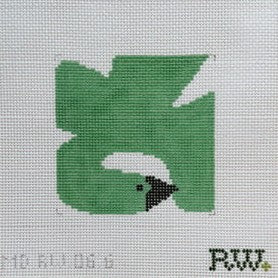 Mopsey Designs Rachel Westhead Designs: Single Multi Coloured Birds Needlepoint Canvas - Green