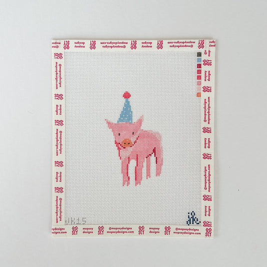 Mopsey Designs Jenny Koland: Party Pig Needlepoint Canvas