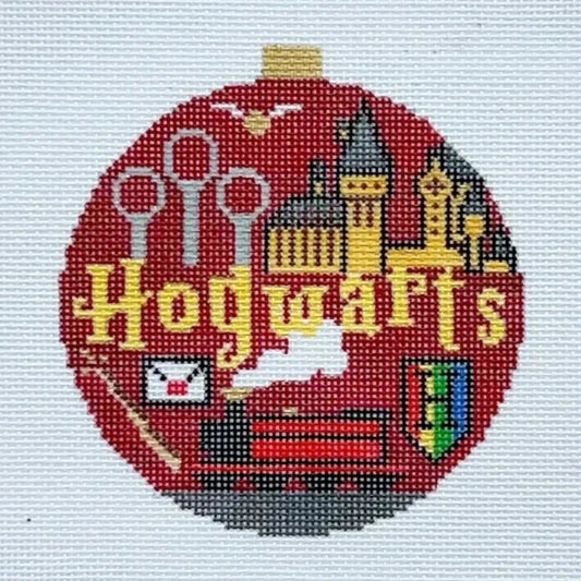 Mopsey Designs The Book Canvas: Hogwarts Needlepoint Canvas
