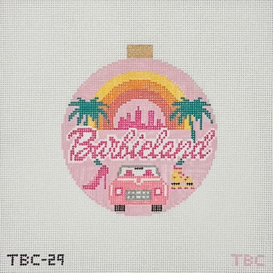 Mopsey Designs The Book Canvas: Barbieland Needlepoint Canvas