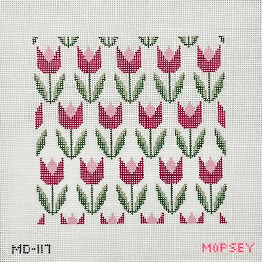 Mopsey Designs Tulips Square Needlepoint Canvas