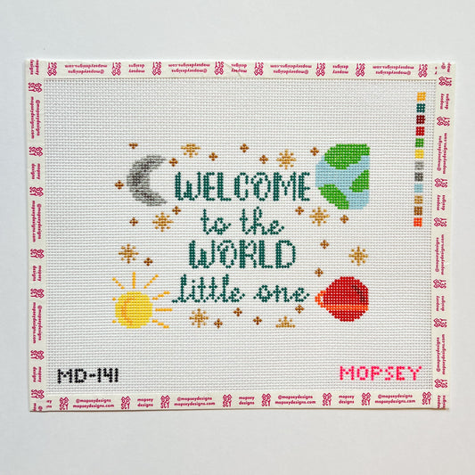 Mopsey Designs Welcome to the World Needlepoint Canvas