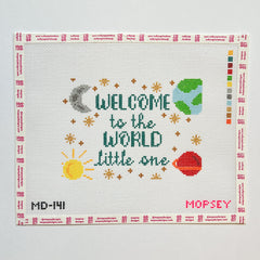 Mopsey Designs Welcome to the World Needlepoint Canvas