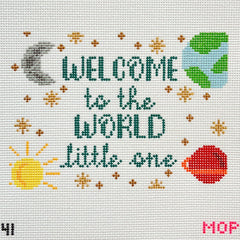 Mopsey Designs Welcome to the World Needlepoint Canvas