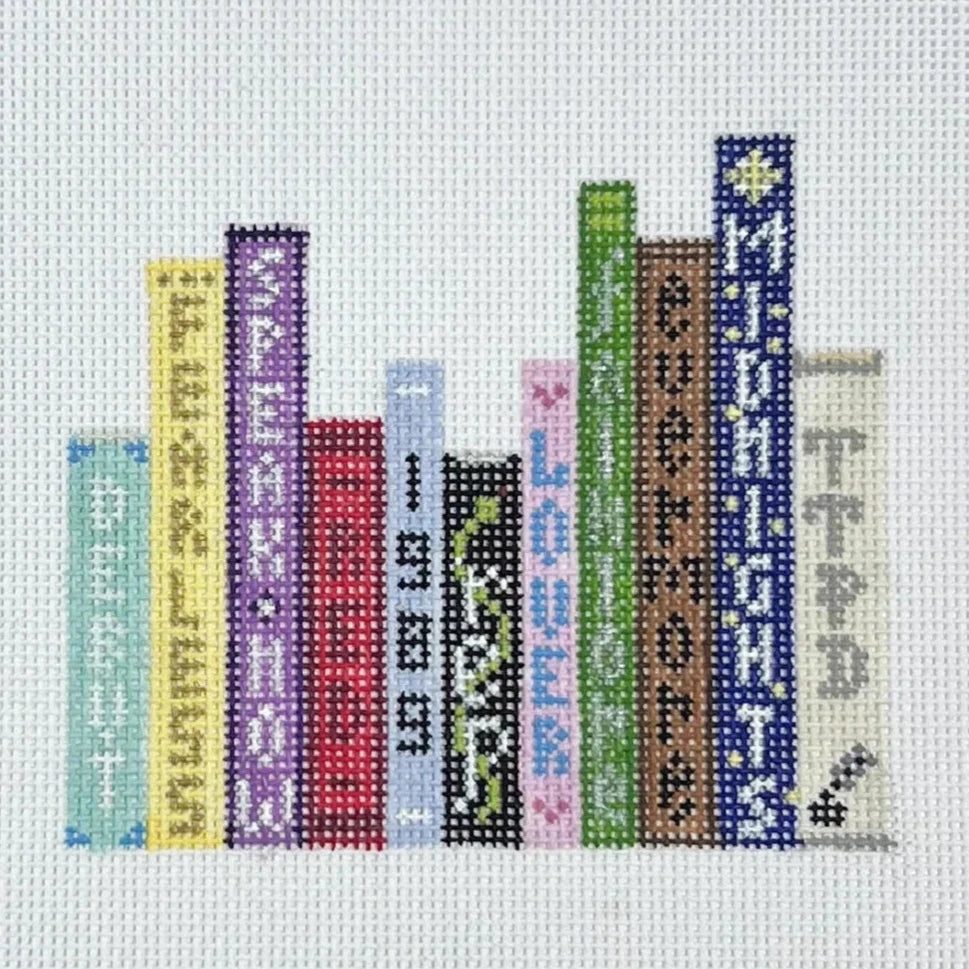 Mopsey Designs The Book Canvas: Taylor Swift Album Stack Needlepoint Canvas