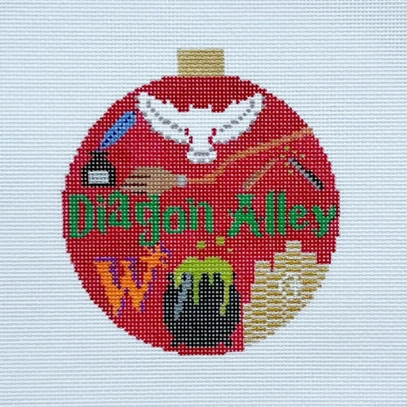 Mopsey Designs The Book Canvas: Diagon Alley Needlepoint Canvas