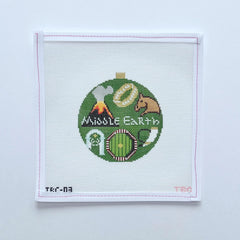 Mopsey Designs The Book Canvas: Middle Earth Needlepoint Canvas