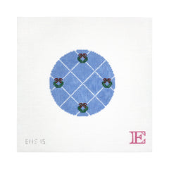 Morgan Julia Blue Bough Round Needlepoint Canvas