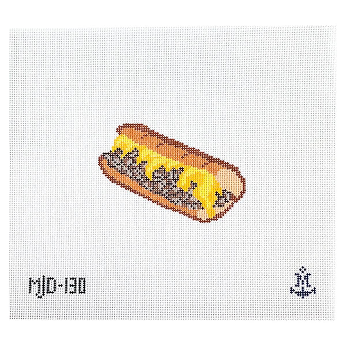 Morgan Julia Philly Cheesesteak Needlepoint Canvas