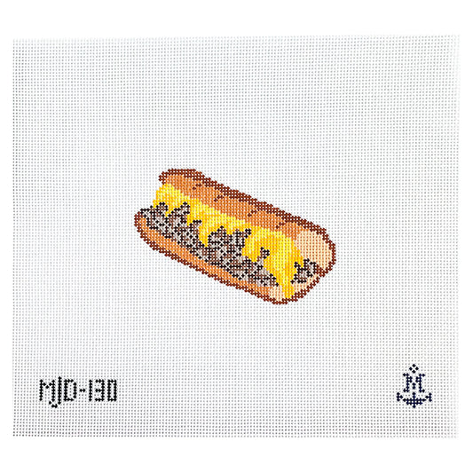 Morgan Julia Philly Cheesesteak Needlepoint Canvas